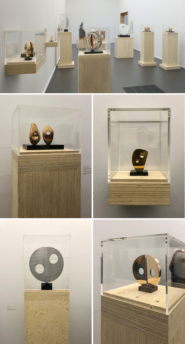 Display Cases for Barbara Hepworth Exhibition at the Heong Gallery