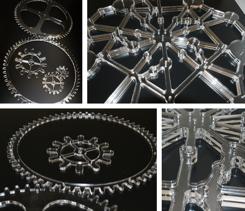 Laser Cut Acrylic Gears